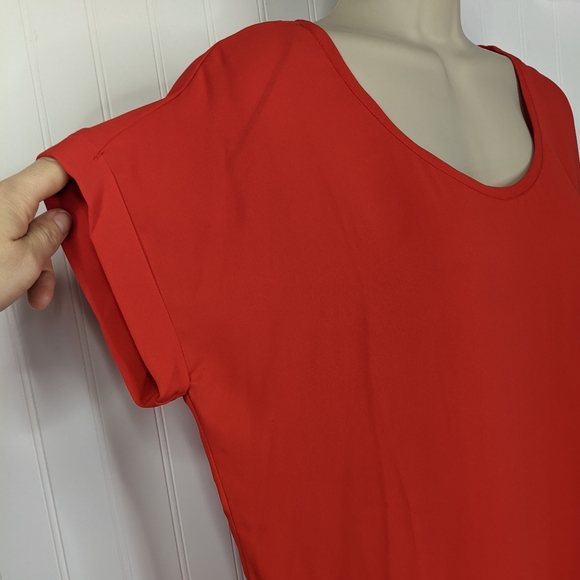 PLEIONE Pleated Back Flowy Shell Sz S - Picture 4 of 10